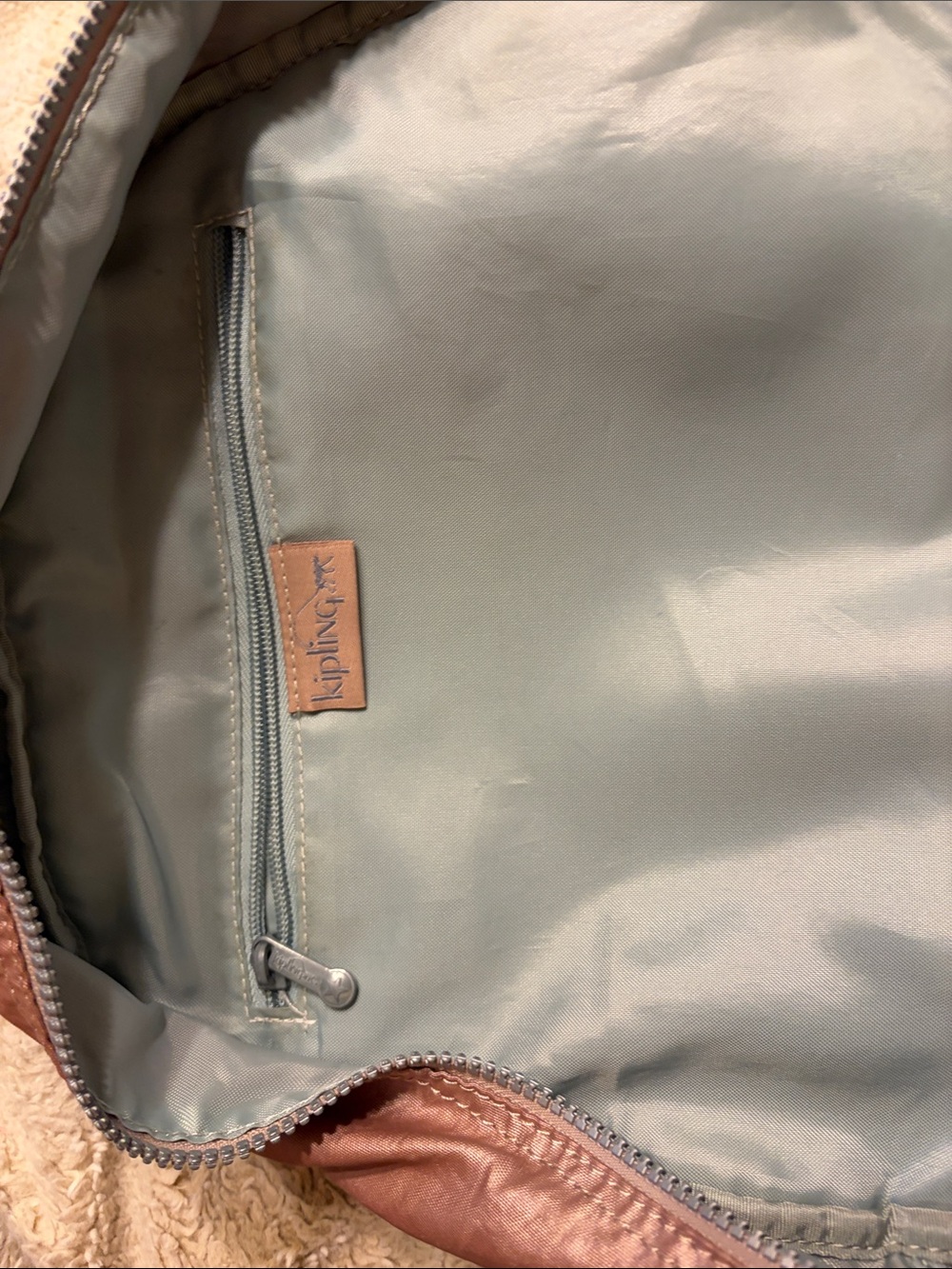 Kipling Metallic Pink Backpack - Picture 6 of 8